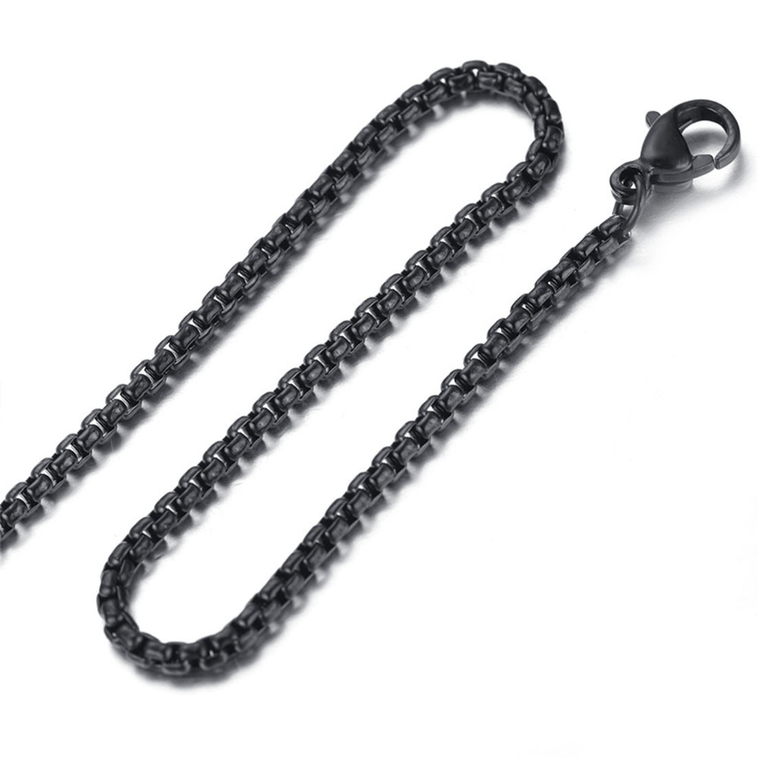2/3/4/5/7mm Stainless Steel Women Mens Rolo Box Link Chain Necklace Bracelet Hot