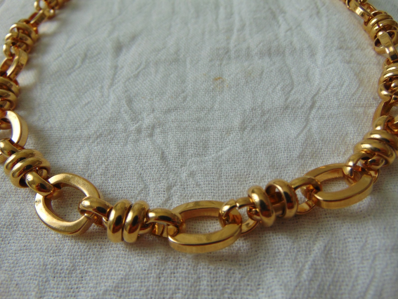 francesca visconti signed gold plated 20 inches long chain necklace