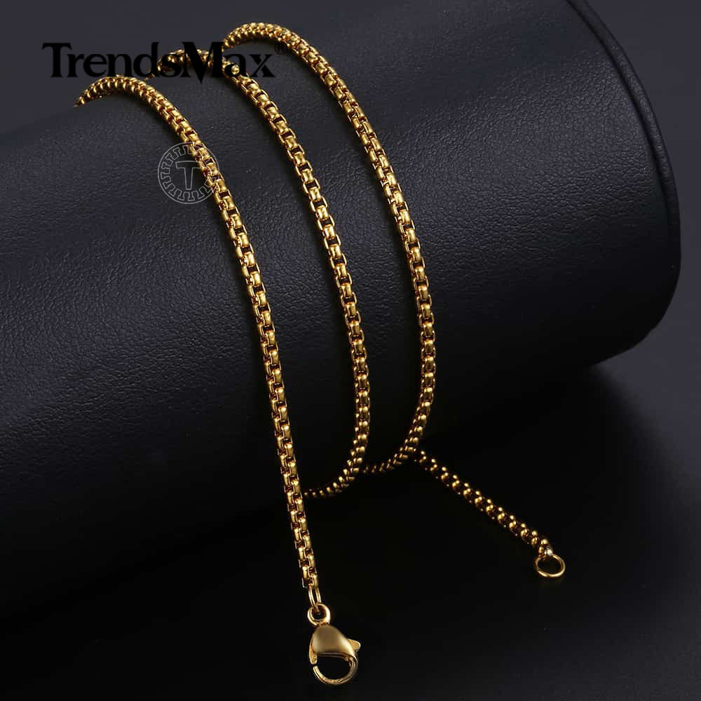 2/3mm Yellow Gold Filled Figaro/Rope/Cuban/Box/Link Chain Necklace Choker 16-30″