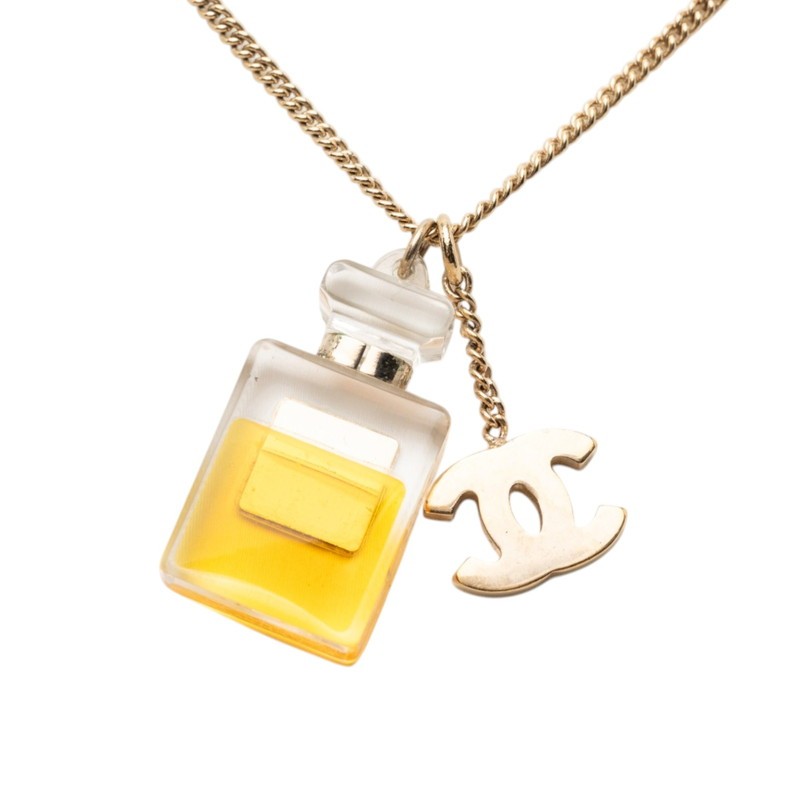 CHANEL COCO Mark No. 5 Perfume Bottle Chain Pendant Necklace 04A 【Used】