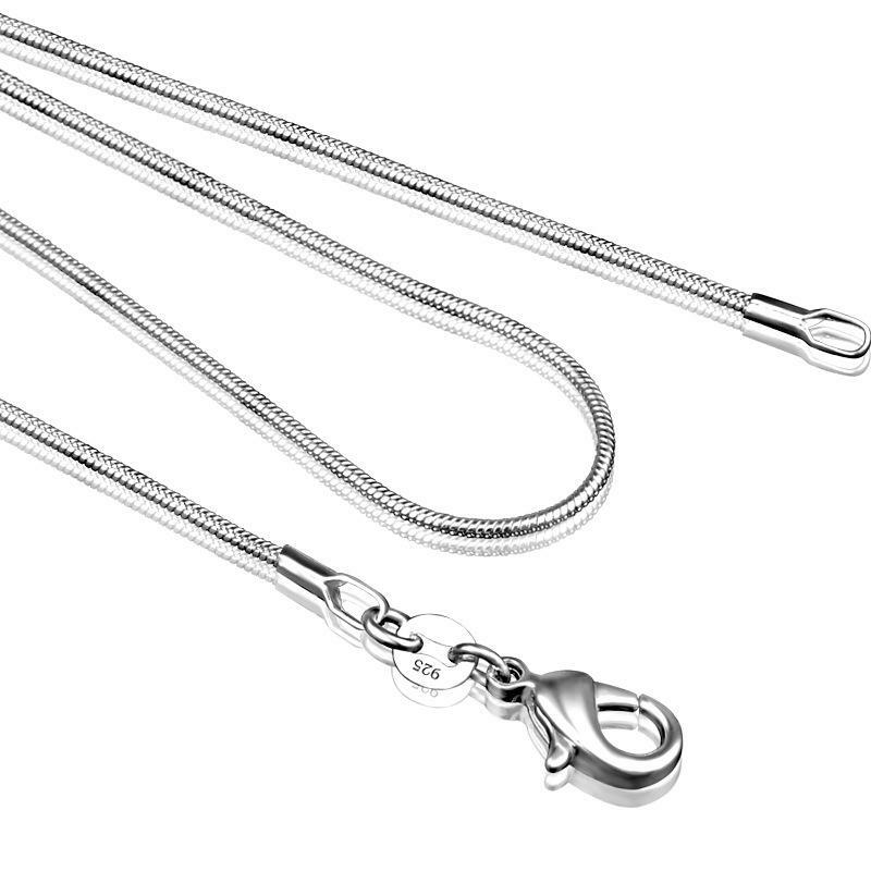 925 Sterling Silver Tarnish-Free Classic 1.2mm Very Thin Snake Chain Necklace