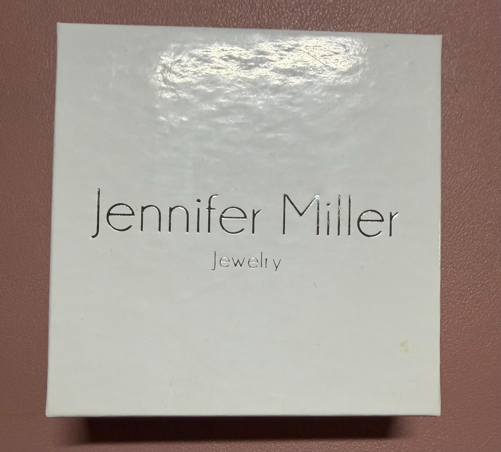 Jennifer Miller 14k white gold plated Clover Charm Necklace New VALENTINEs DAY!