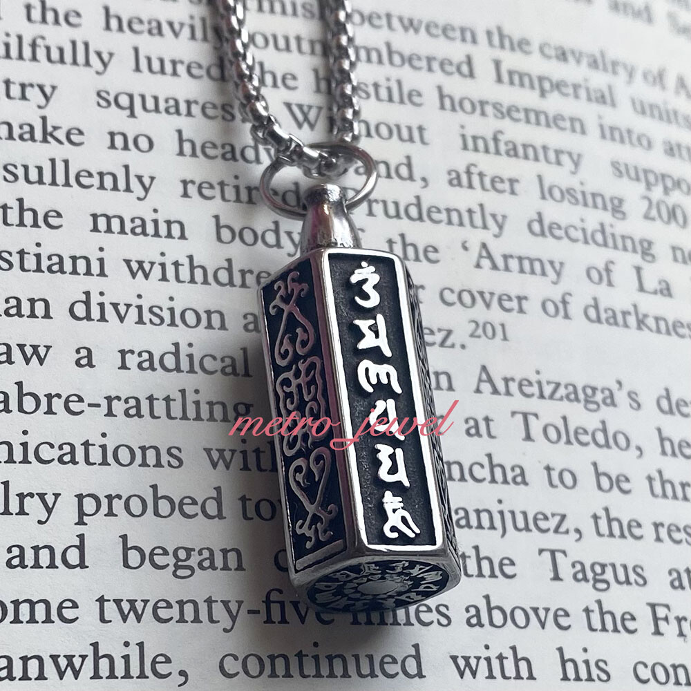 Tibet Tibetan Buddhist Urn Pendant Necklace For Adult Human Ashes Memorial Men