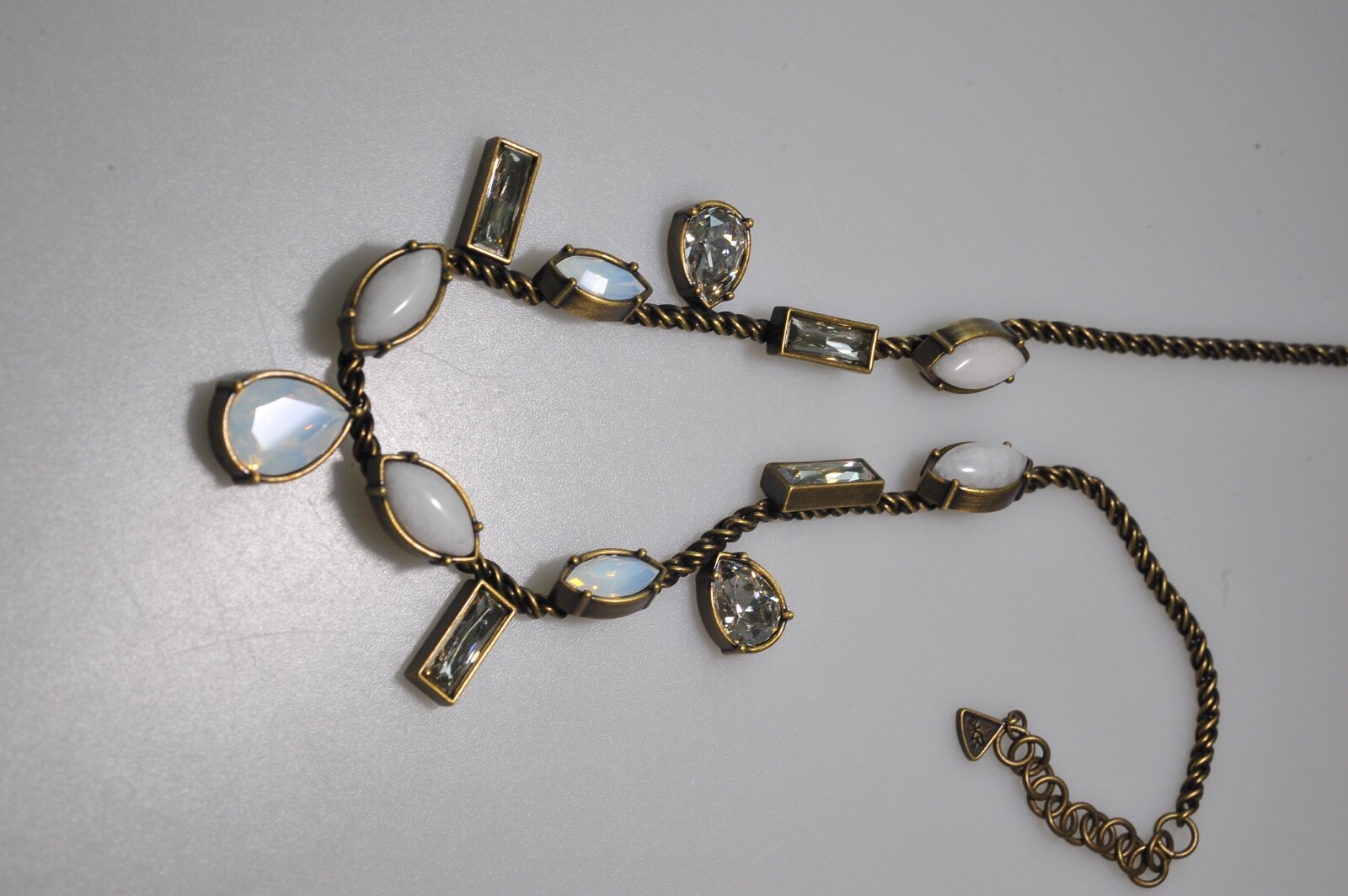 SILPADA KR Necklace signed rhinestone chunky twist chain statement AT14
