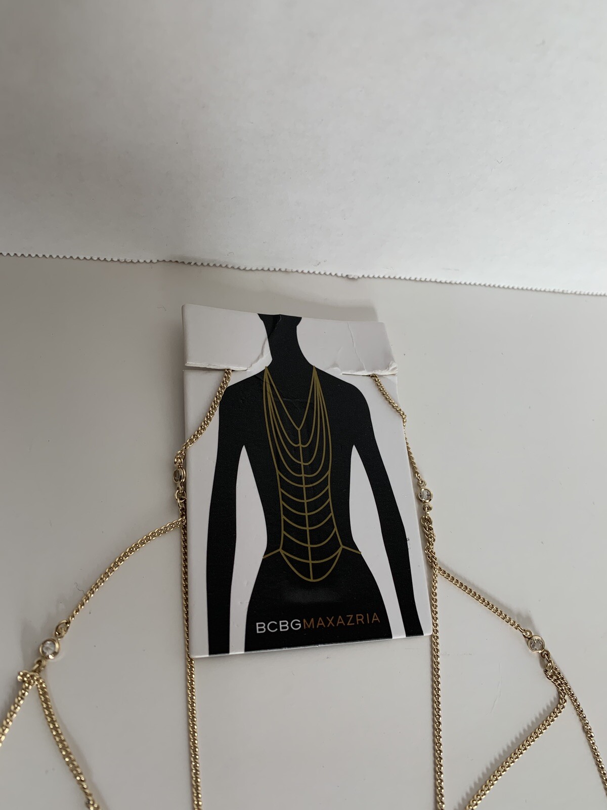 BCBGMAXAZRIA Womens Gold Colored Jeweled One Size Fits All