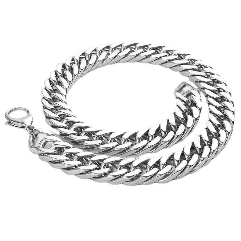 3/5/7/9/11.5mm Men Women Stainless Steel Curb Braided Cuban Chain Diamond Cut
