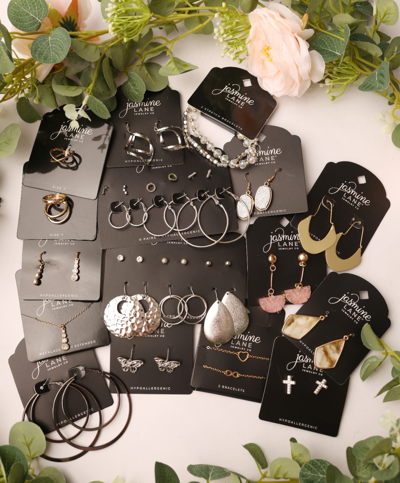500pc Jewelry Lot Wholesale Earrings Boutique Reseller Bulk Assorted Styles
