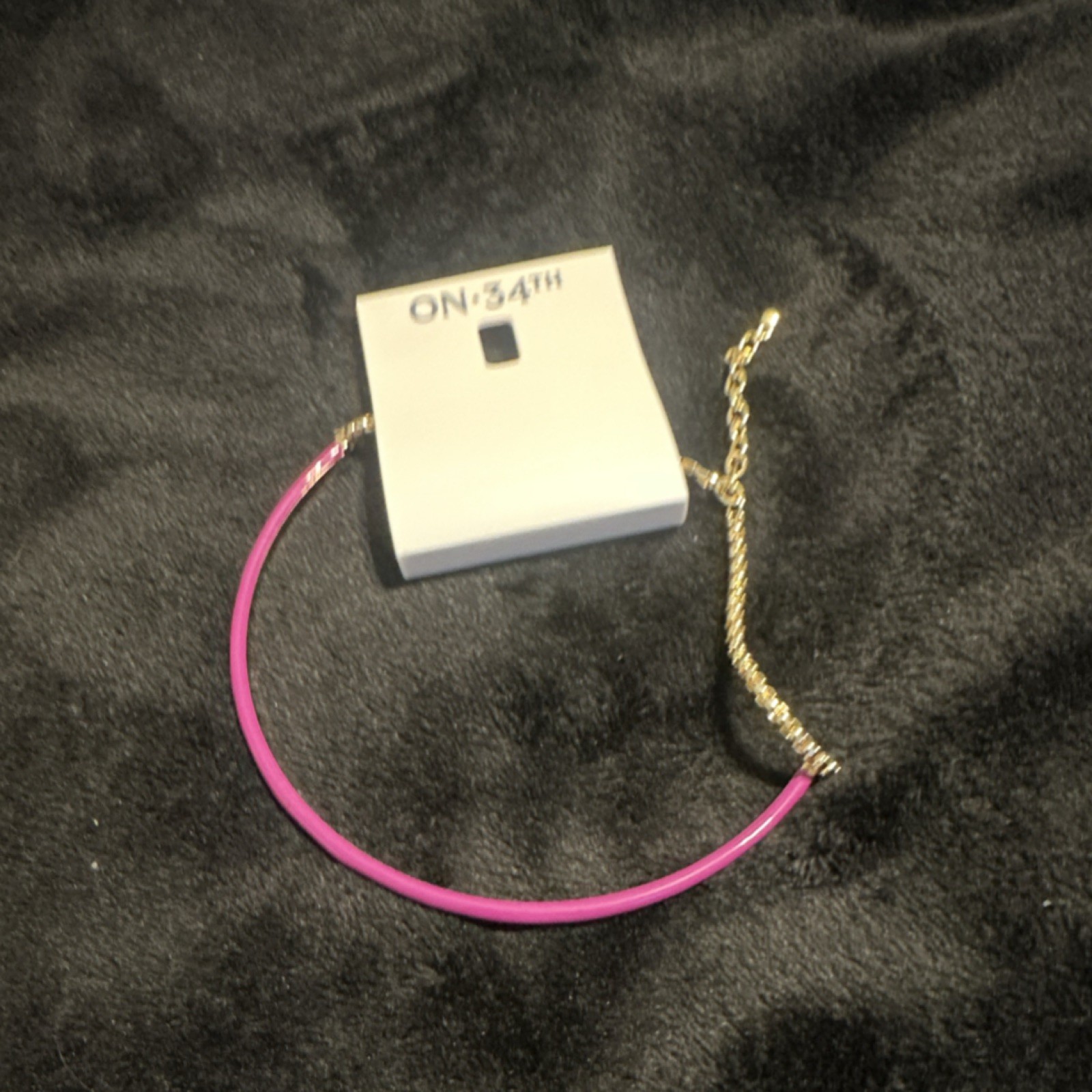 ON 34TH Pink Gold Collar Necklace Fashion Chain No Stone Undated Era