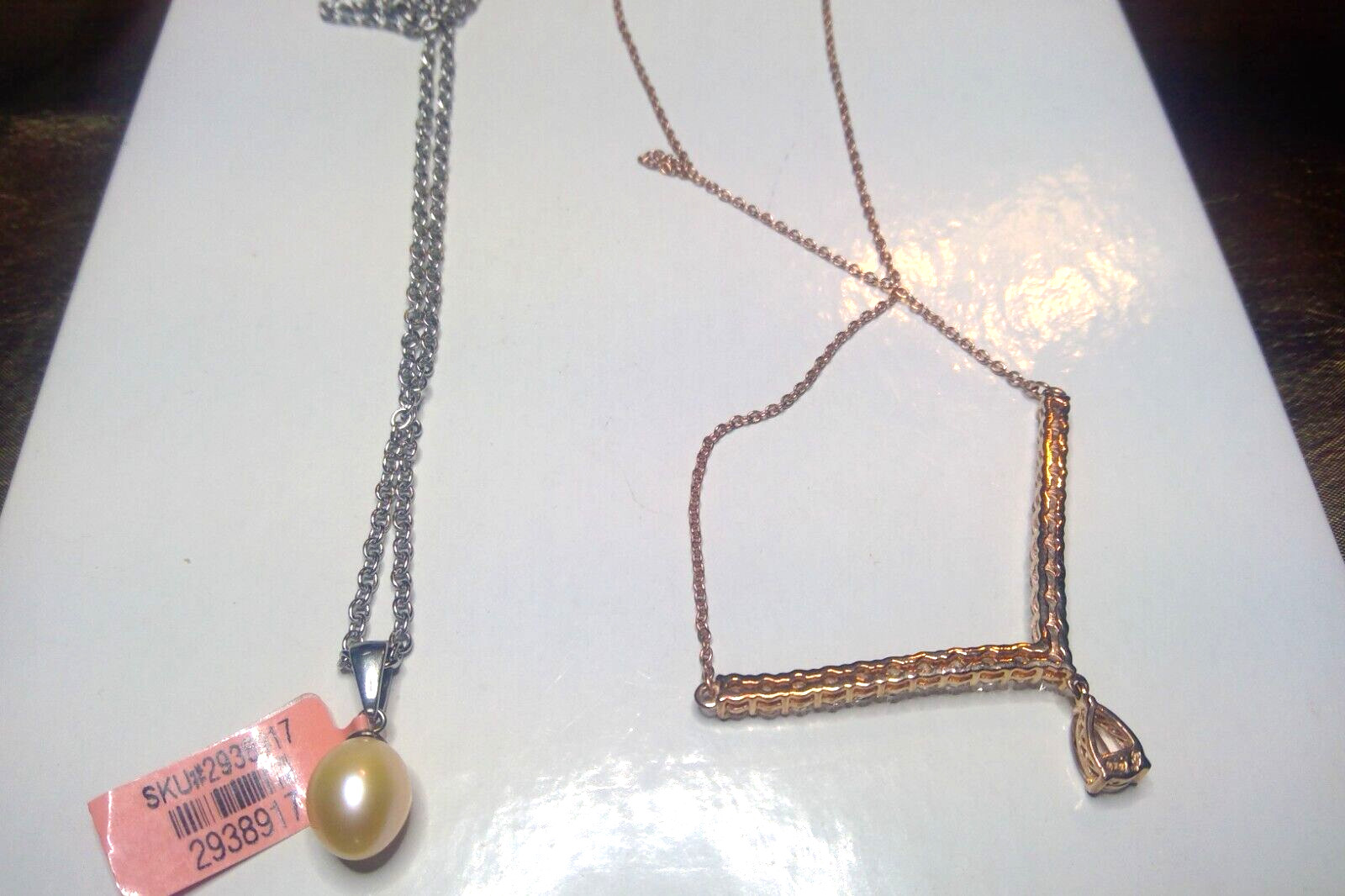 Fashion Necklaces Mixed Lot of 2 With Mixed Metals