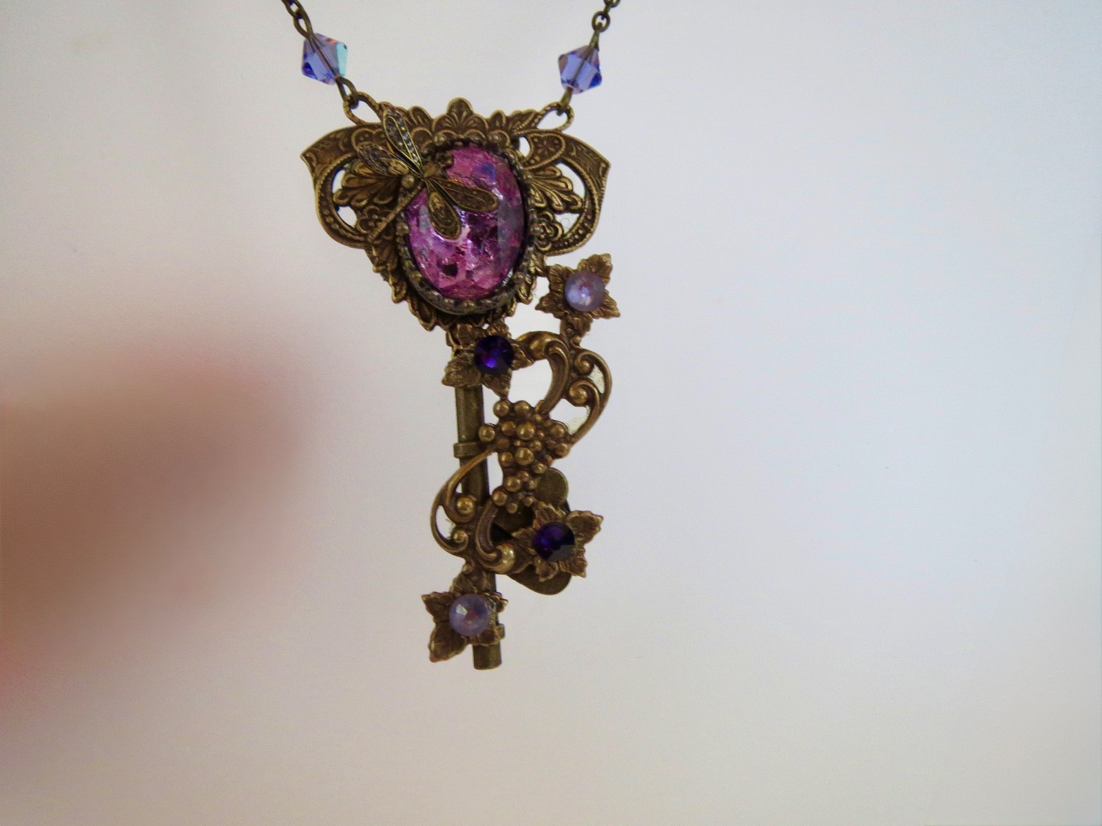 Myriambijoux Bronzed Tone Gold Multicolor Drop PENDANT NECKLACE 19″ to 22″ Long