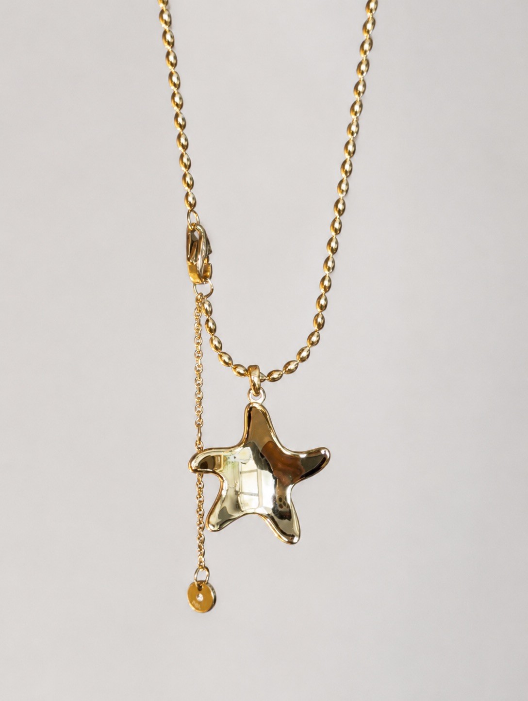 18K Gold Plated 316L Surgical Stainless Steel Starfish Necklace Hypoallergenic