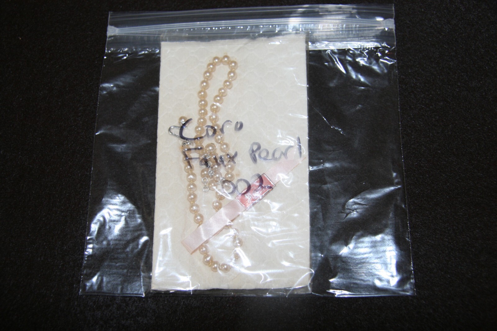 Coro Simulated Pearl Necklace Choker New