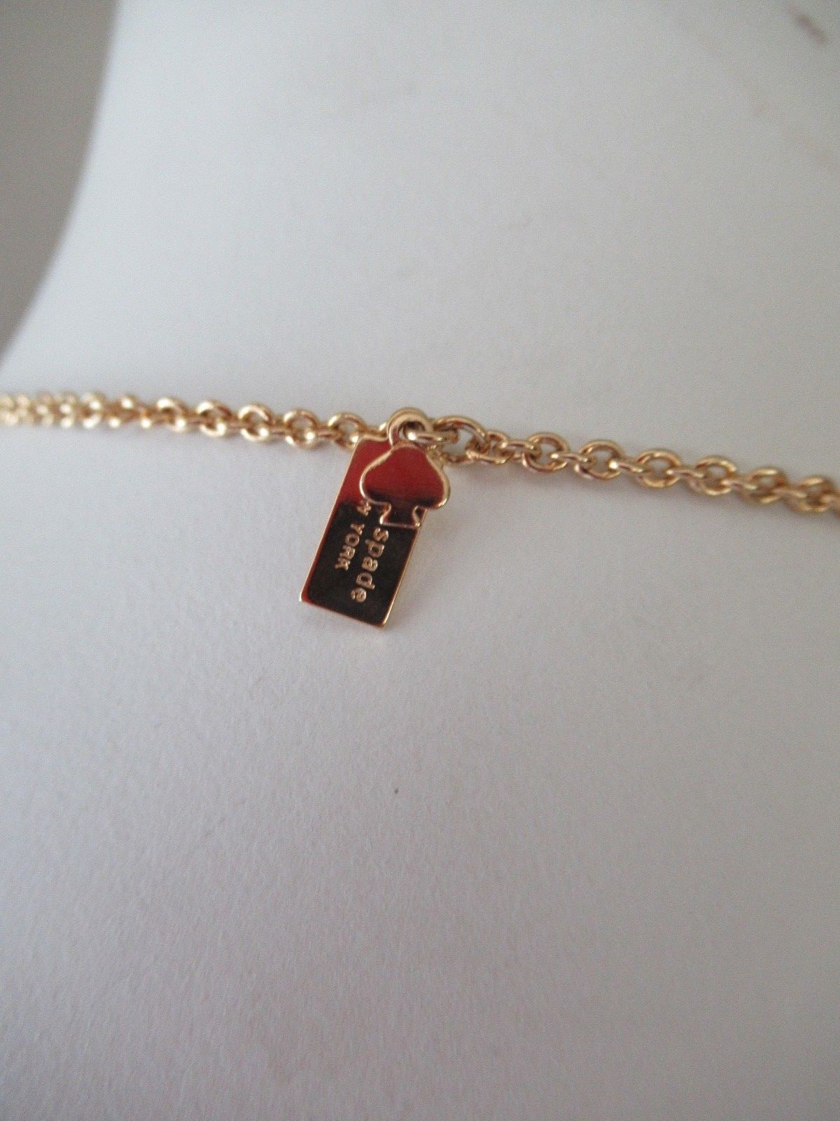 NWT Kate Spade Bar None Gold Plated Chain Scatter Necklace- Green-$98