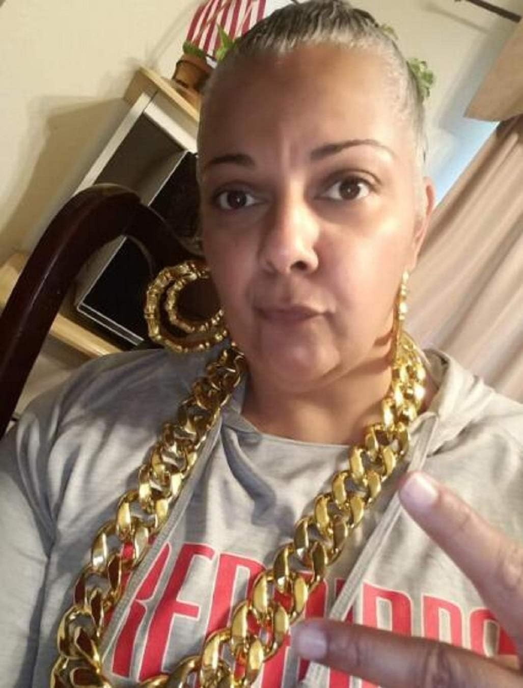 Lightweight Gold Plastic Hip Hop Chain Necklace – Available in 32, 36, 40 Inch