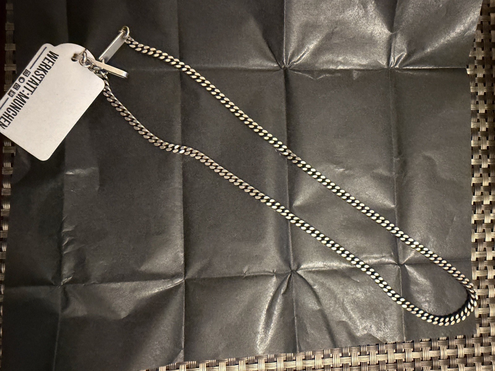 Werkstatt:München Necklace Curb Chain Snap Link (Model M3315SI.00001), 48-cm-50