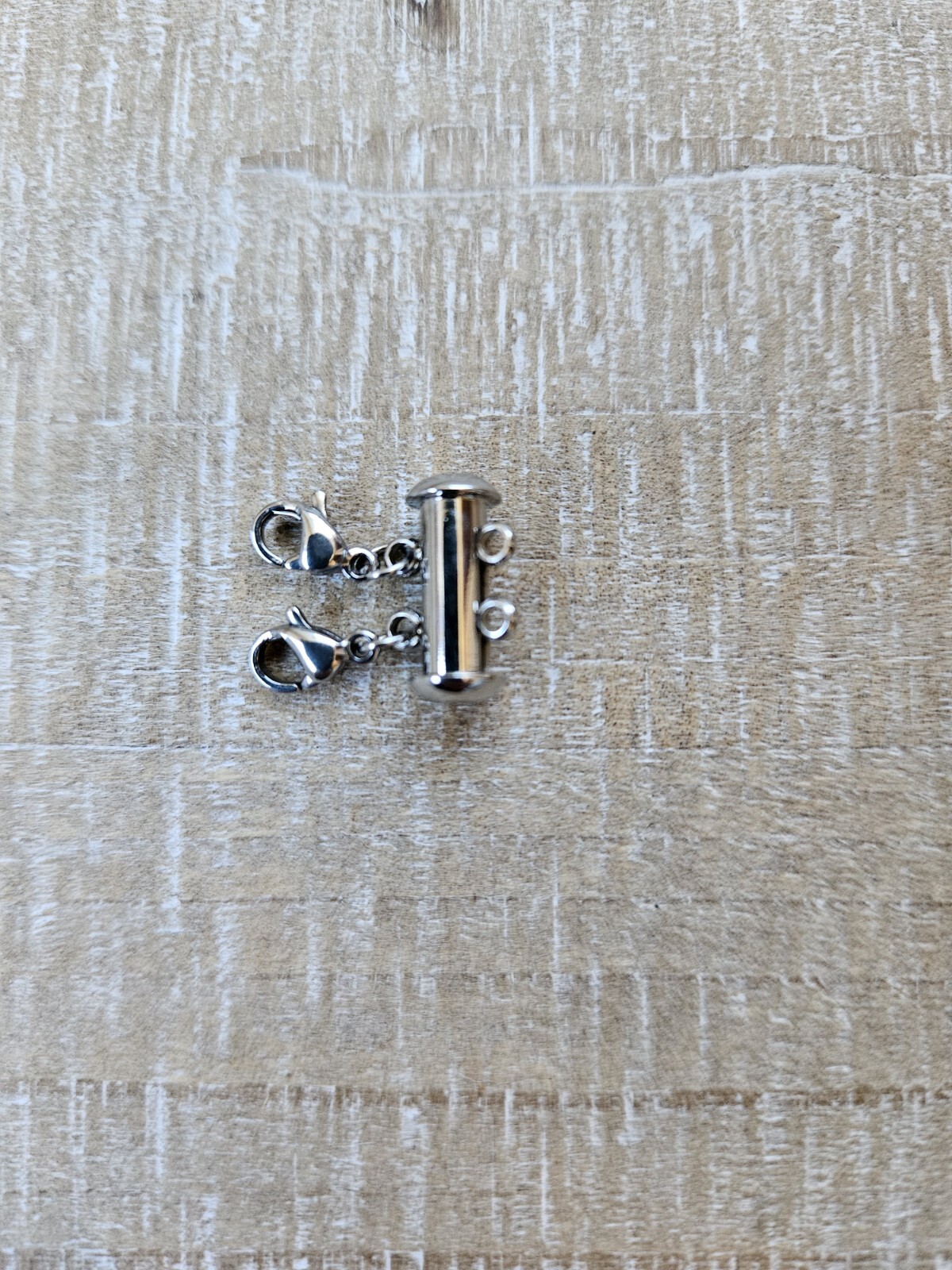 silver layered necklace separator clasp, tangle free necklace clasp