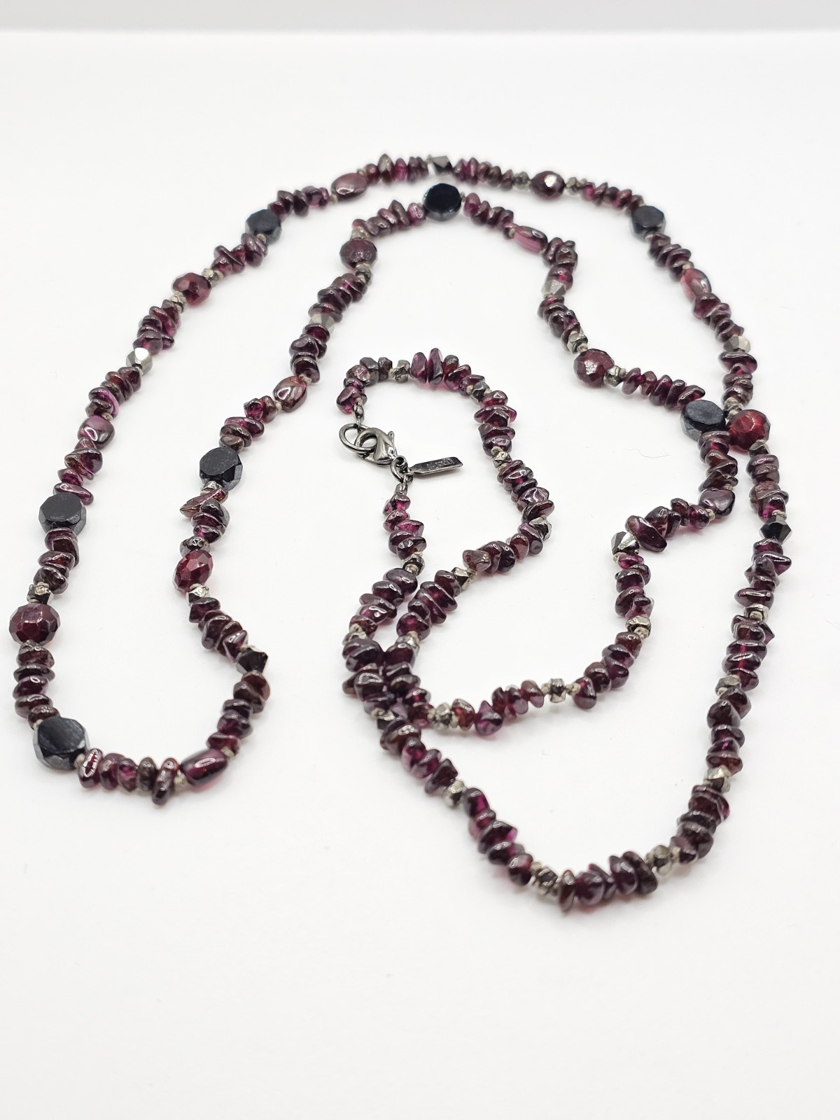 J. Jill Chipped GARNET Necklace 42″ – 53.5g Natural Stone