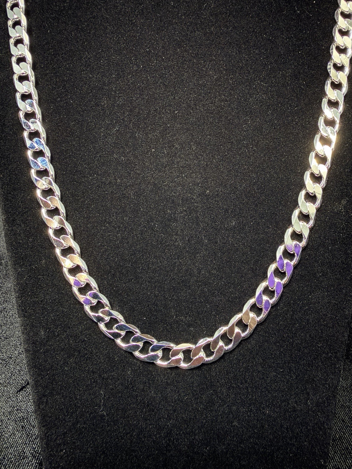925 Stamped Silver Cuban 30in 9.5 MM Necklace 79.3g Outstanding piece Brand NEW