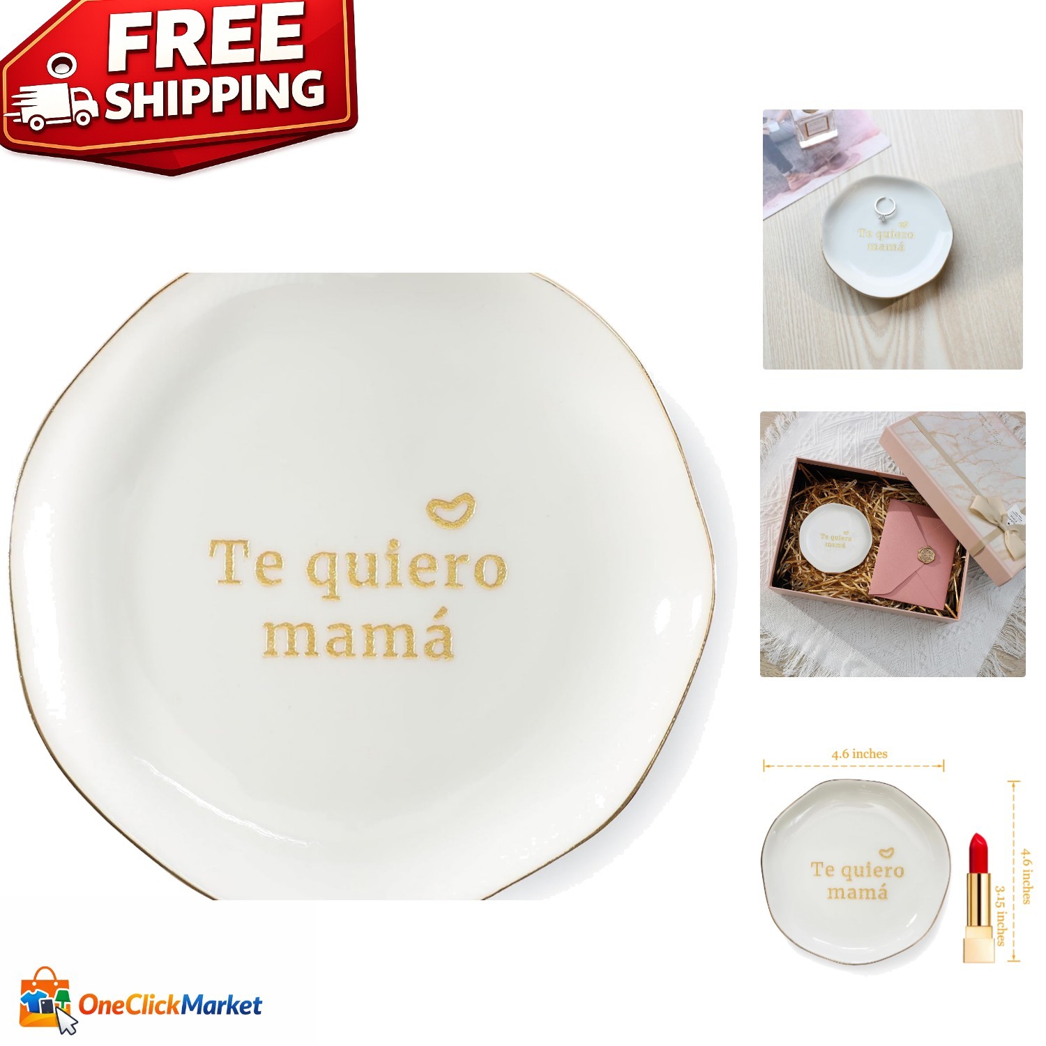 Portable and Waterproof Ring Dish – Te Quiero Mama for Special Occasions