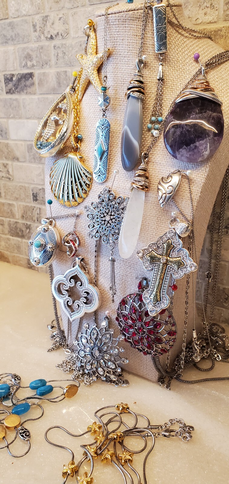 Brighton Necklaces YOUR CHOICE Convertible Crystal Heart Silver Snowflake Shell