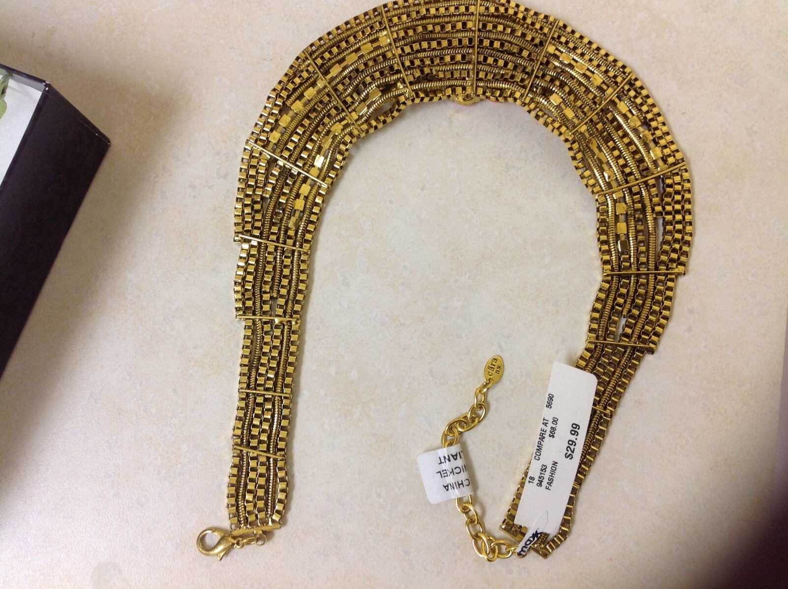 Cara N.Y. Gold tone fashion necklace