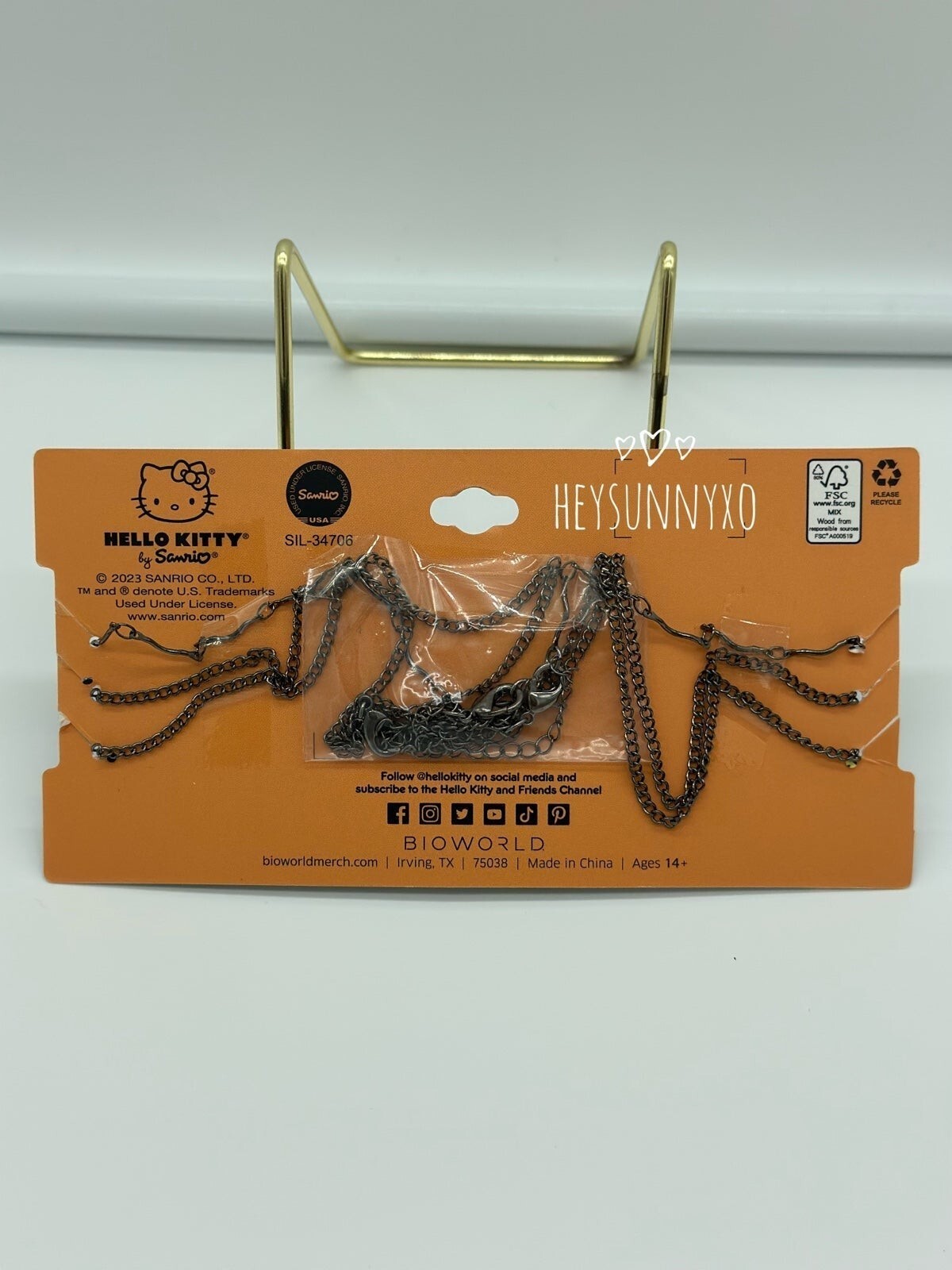 Hello Kitty Halloween Necklace Set