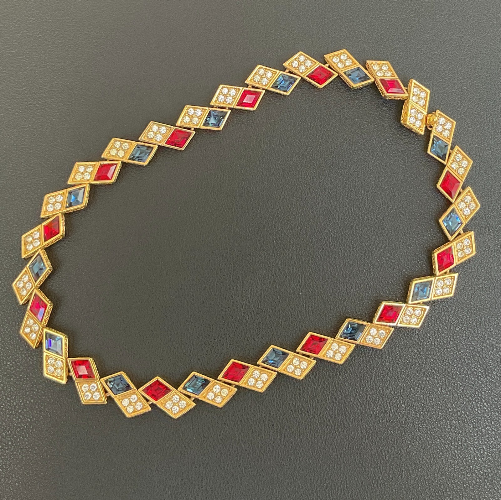 **Vintage** GENUINE Attwood & Sawyer Crystal All Around Statement Necklace