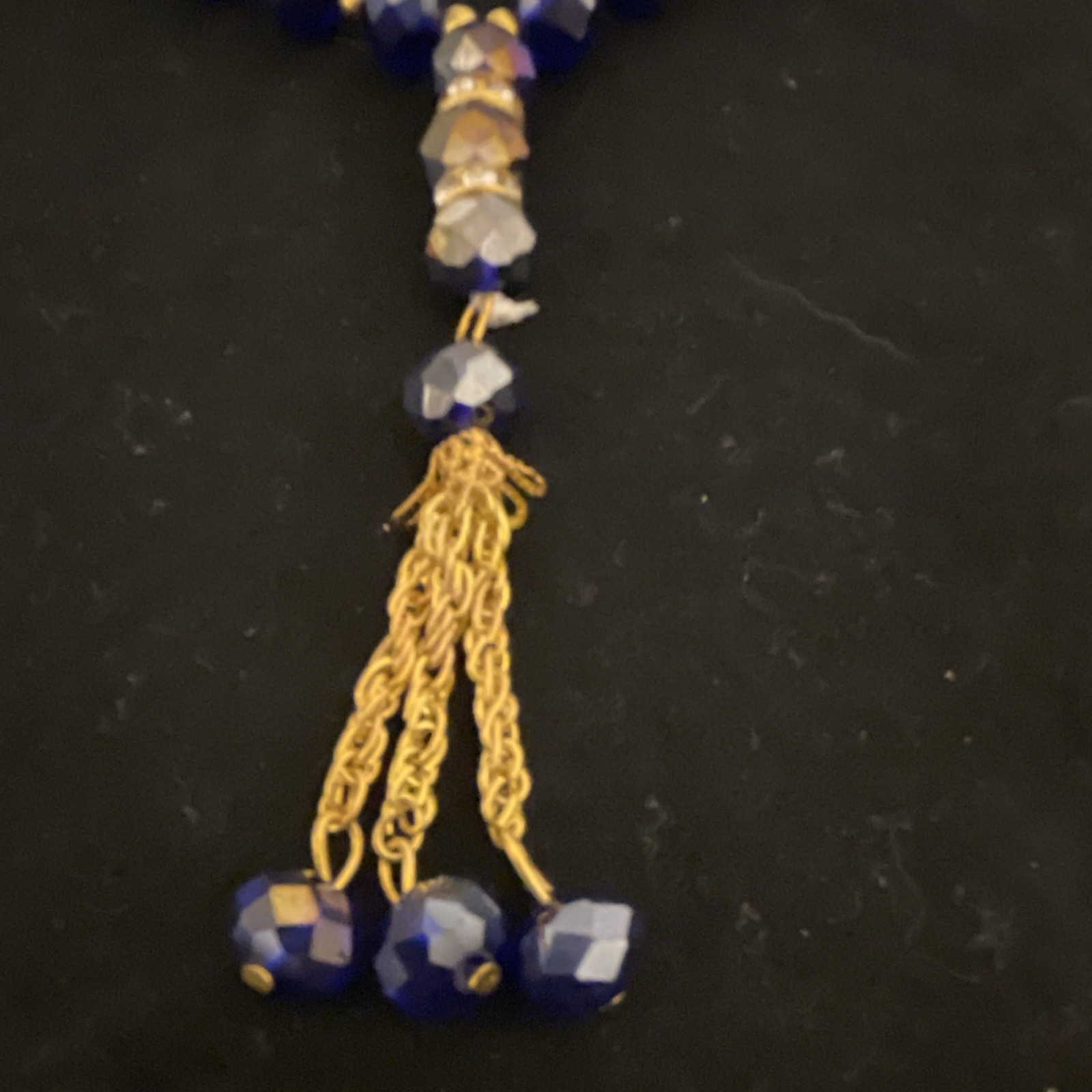 Tasbih Prayer Beads Gold Tone Round Tassel Pendant Drop