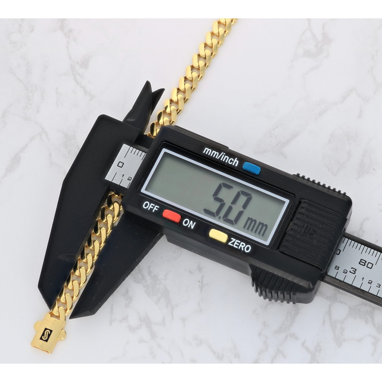 10K Yellow Gold Miami Cuban 5mm Monaco Chain Bracelet Mens Womens 6″ 7″ 8″ 9″