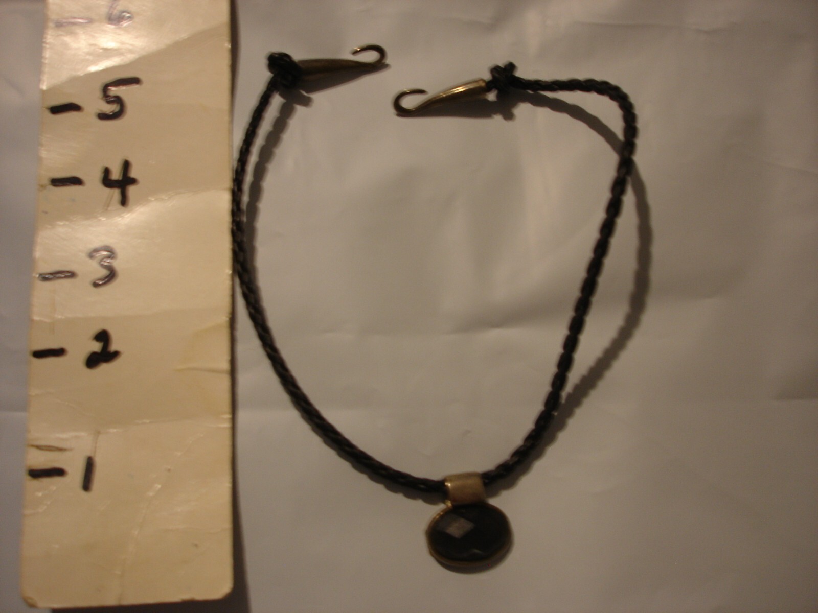 VTG black bead chocker necklace as shown 14 inches long