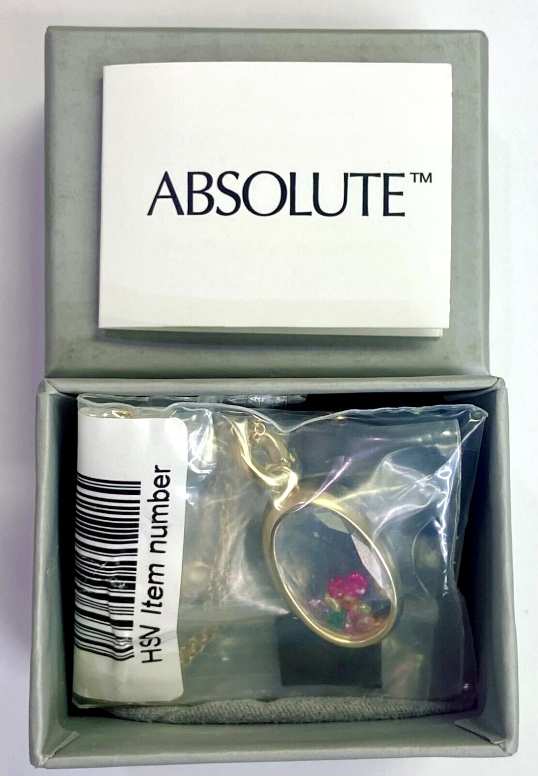 HSN Absolute 14k Gold Clad Sterling Colors Of Sapphire Rainbow Shaker Necklace
