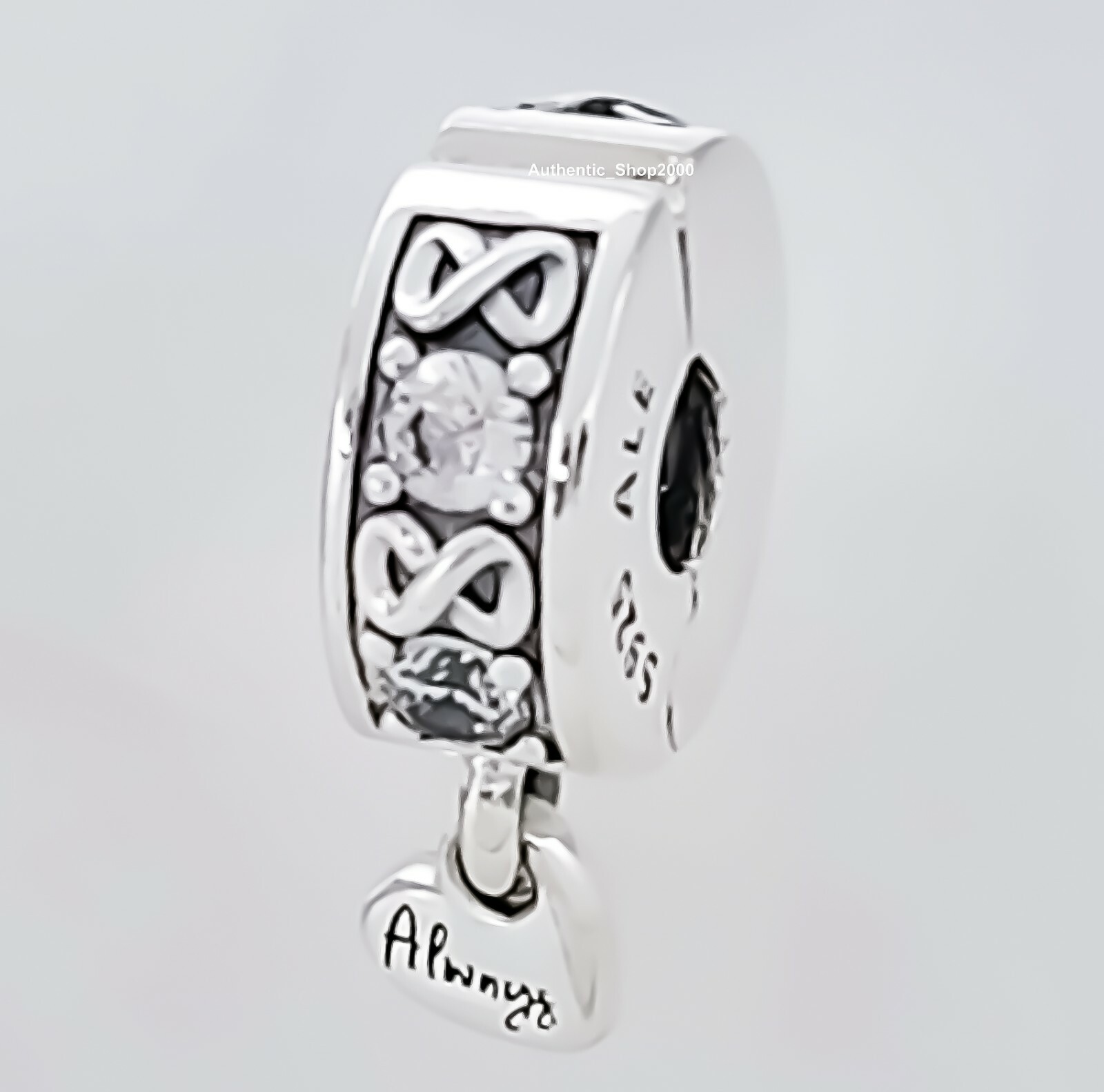 New 100% Authentic PANDORA 925 Silver Family Always Pavé Clip Charm 791151C01