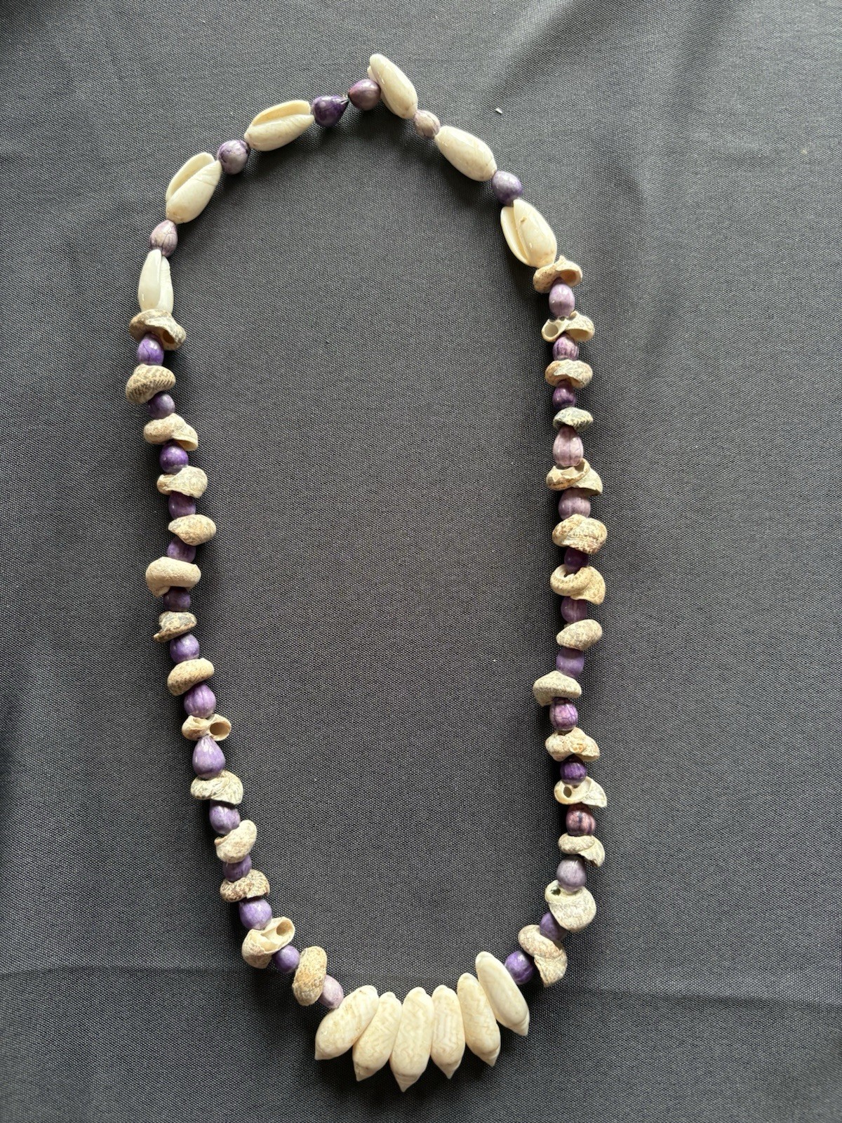 Handmade Wampum & Shell Beaded Necklace Beach Boho Coastal Jewelry