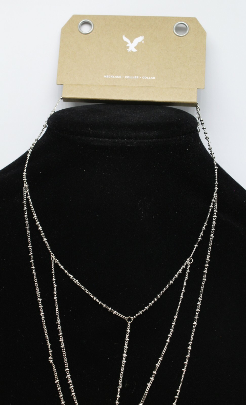 New Silver Chain Bib Necklace by American Eagle Outfitters #N2423