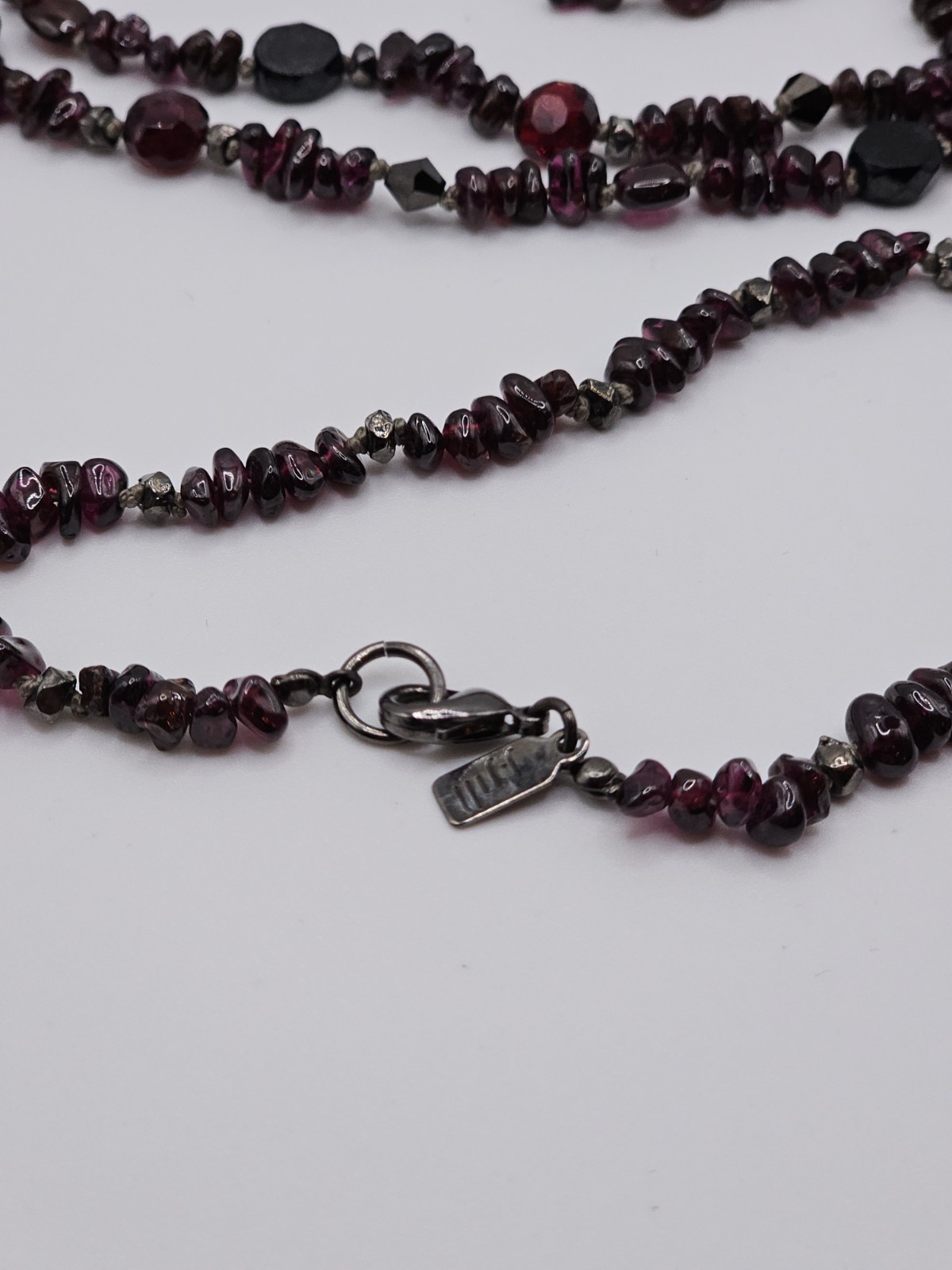 J. Jill Chipped GARNET Necklace 42″ – 53.5g Natural Stone