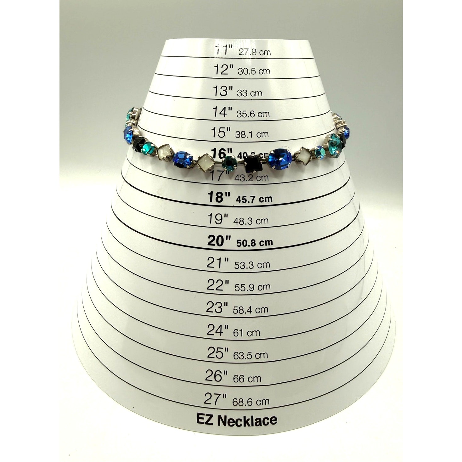 Sorrelli Ultramarine Classic Tee Tennis Necklace W/Swarovski Crystals