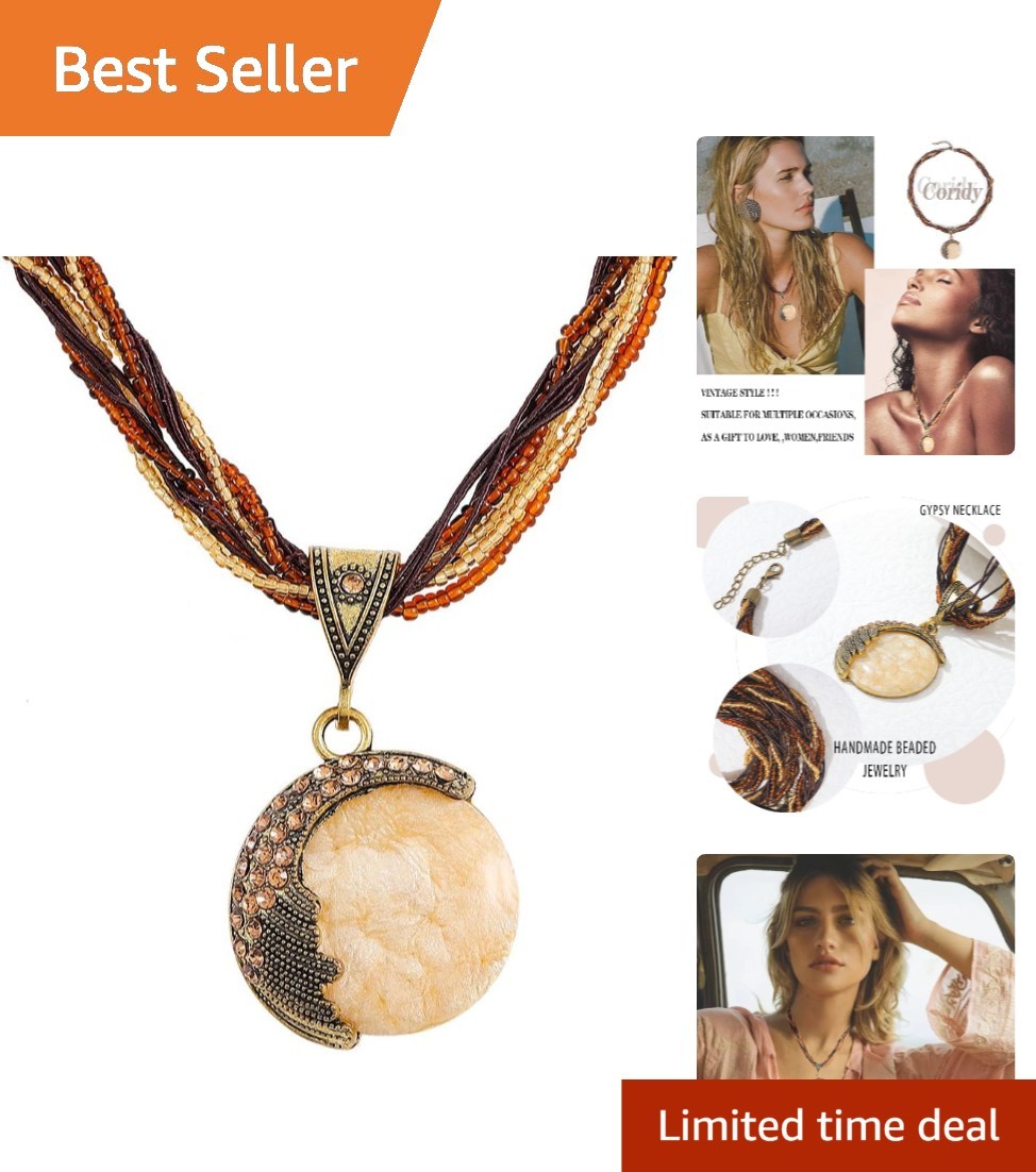 Natural Amber Pendant Necklace – Stylish Boho Fashion Jewelry for Every Occasion