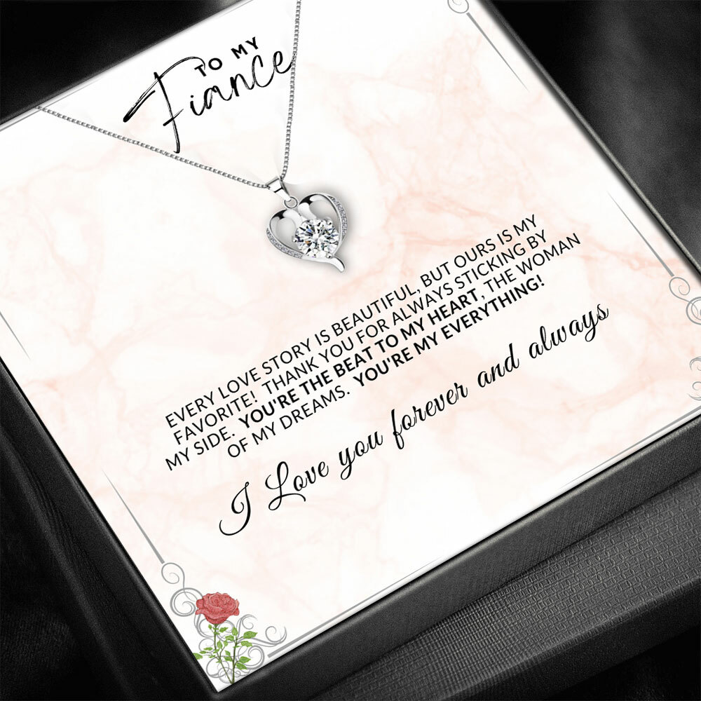 To My Fiance Necklace, Bride to be Gift, Necklace for Fiancee, Engagement Gift