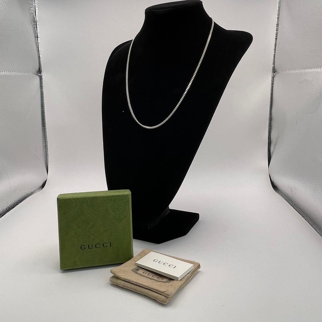 Excellent Condition, With Box. Gucci Necklace, Thick Chain, Sterling Silver 925,