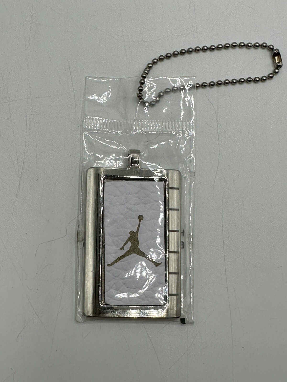 AF-1 Michael Jordan Nike Pendant, Dog Tag, Keychain Metal & White Jump Man Logo