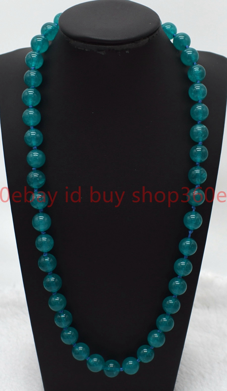 Natural 6/8/10mm Blue Amazonite Round Gemstone Beaded Pendant Necklace 16-28in