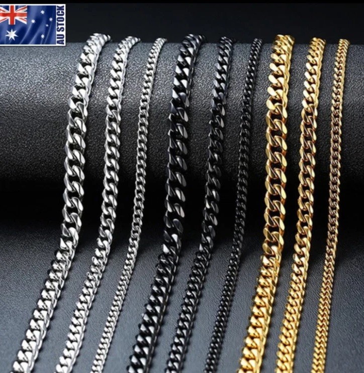 925 Sterling Silver Cuban Link Chain Necklace Various Sizes Men Women Non Ta
