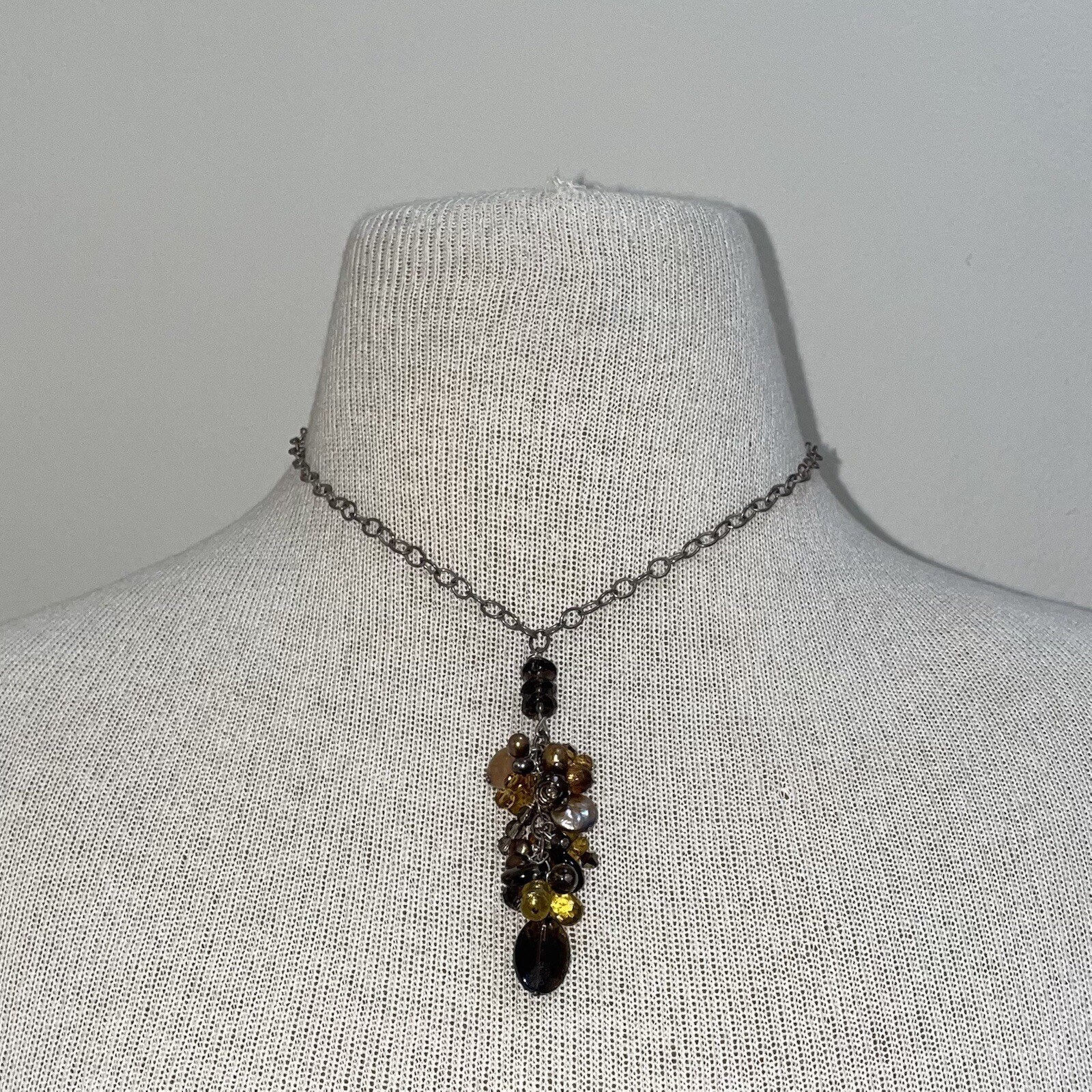 Set Of 3 Bohemian Western Gold/Brown Natural Stacked Necklaces