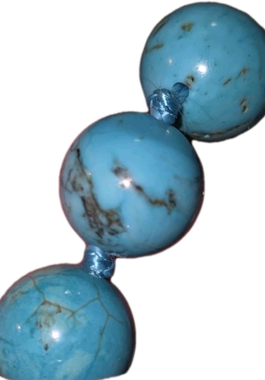84″ single strand dyed howlite necklace no clasp Opera Length Infinity Style
