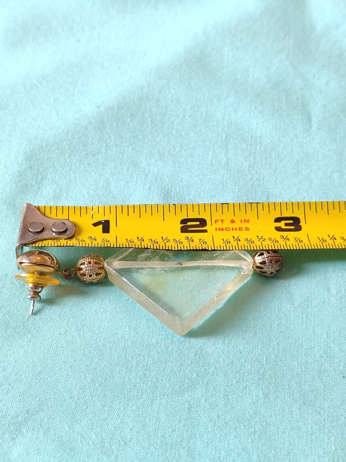 Boho Chunky Rock Quartz & Art Glass Necklace With Matching Earrings 27 In