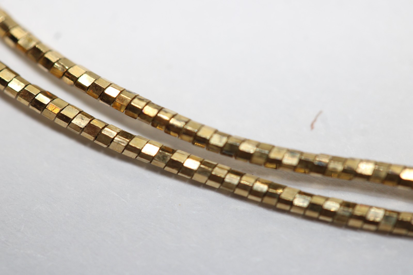 Vintage ITAOR Italy Gold over Sterling Silver 16” Round Omega Chain Necklace#458