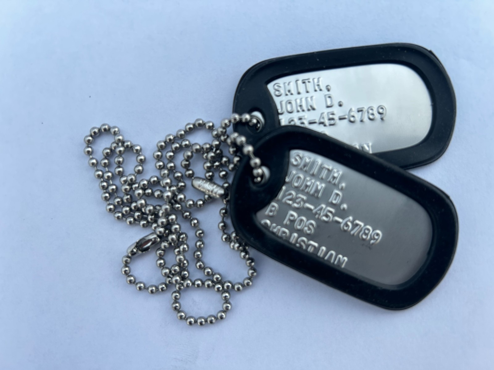Real Military Dog Tags Dogtags Blanks to be provided by buyer