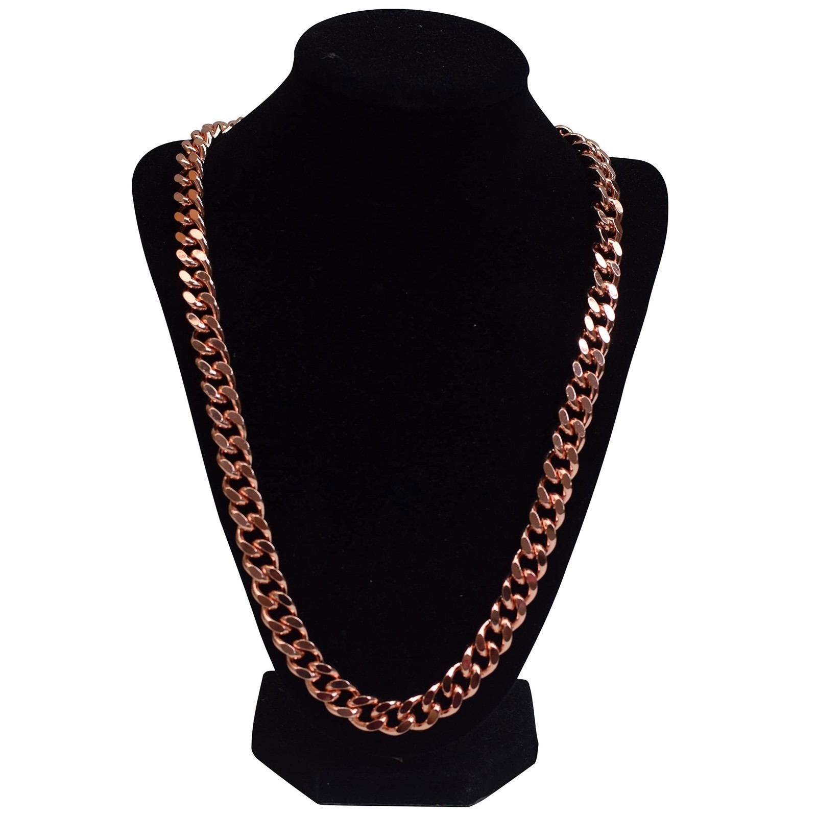 Ikkao 1 Pure Copper Cuban Link Necklace Heavy Solid Statement Jewelry Chain 2…