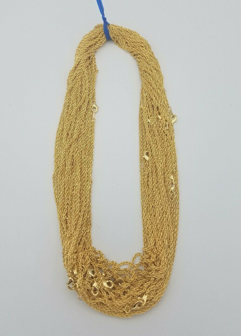 WHOLESALE LOT OF 5 PIECES OF 14 KT GOLD PLATED 24″ ROPE NECKLACES