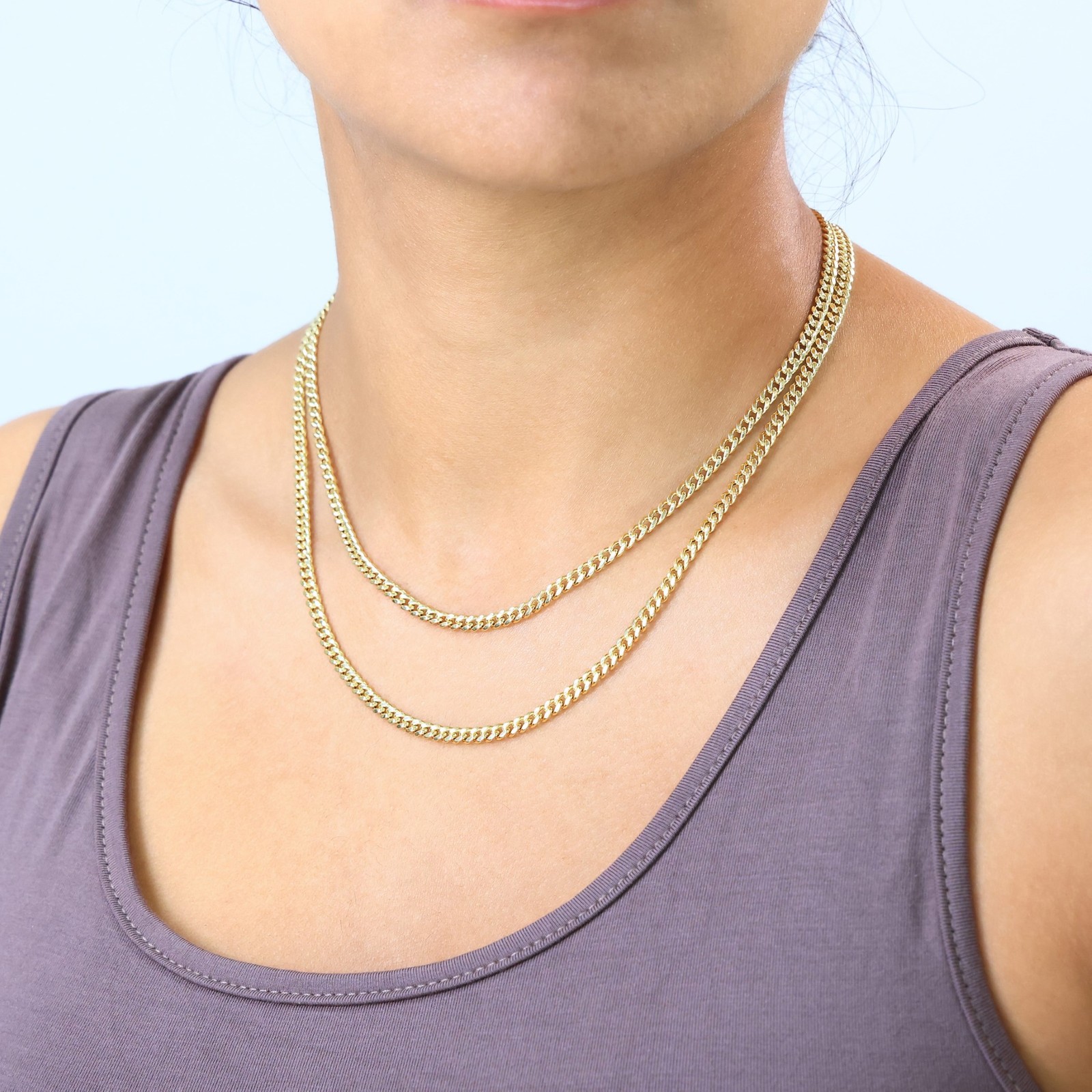 10K Yellow Gold Mens 4mm Miami Cuban Link Chain Italian Pendant Necklace 30″